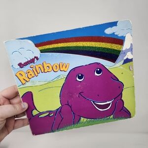 Barney's Rainbow Adventure Book with Purple Dinosaur